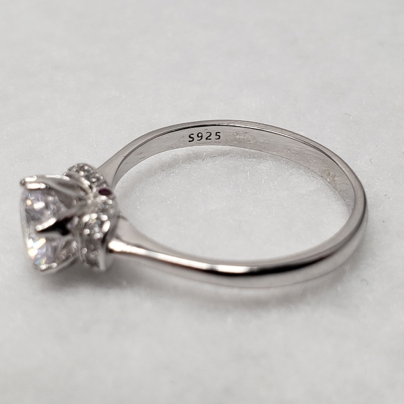 Sterling 1ct Crown Setting Ring - Picture 6 of 8